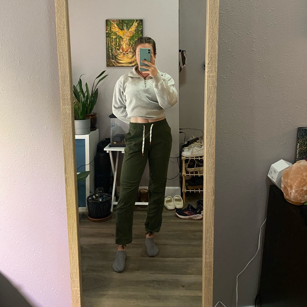 Topo designs green cargo style pants